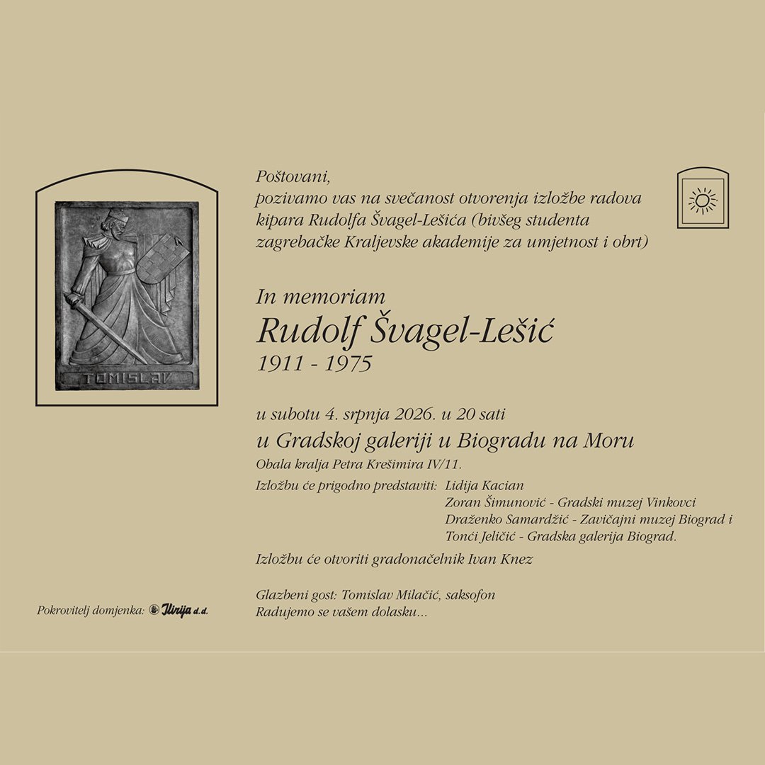 Poziv na otvorenje izložbe "In memoriam Rudolf Švagel-Lešić"